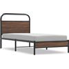 vidaXL Rete da letto senza materasso 100x200 cm Look rovere marrone