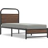vidaXL Rete da letto senza materasso 75x190 cm effetto rovere marrone
