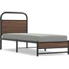vidaXL Struttura letto senza materasso 80x200 cm effetto rovere marrone