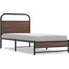 vidaXL Struttura letto senza materasso 90x190 cm effetto rovere marrone