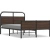 vidaXL Rete da letto senza materasso 140x190 cm effetto rovere marrone