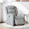 vidaXL Sedia da massaggio elettrica in tessuto grigio chiaro
