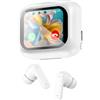Techly Cuffie in-ear Bluetooth senza fili Techly con microfono, custodia con schermo LCD, riduzione del rumore ANC, equalizzatore