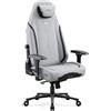 Diablo Chairs Diablo X.Eye Prime sedia da gioco con funzione di raffreddamento sedia da ufficio sedia da scrivania, carico massimo 140 kg, dimensioni normali, colore grigio