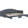 vidaXL Letto da giorno allungabile grigio scuro 90x200 cm in velluto
