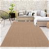 Paco Home Tappeto Outdoor Indoor Loop Resistente alle intemperie Terrazza Cucina Struttura morbida naturale Beige Dimensioni 160x220 cm