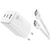 Cellularline Caricabatterie da rete USB-C 100W con cavo USB-C to USB-C