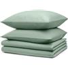 Blumtal biancheria da letto 2x 135x200cm + 2x federa 80x80cm - lenzuola in microfibra 135x200cm - set di 4 lenzuola verdi