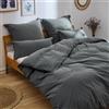 Blumtal Set di biancheria da letto Blumtal 135x200 antracite - 100% cotone - 2 copripiumini + 2 federe 80x80cm