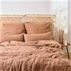 Everbrent Biancheria da letto in mussola Blumtal 135x200 cm - cotone/copripiumino 135 x 200 + federa 80x80 rame