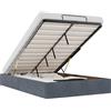vidaXL Ottoman letto senza materasso grigio scuro 120x190 cm velluto