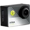 Nilox Action Cam Mini-SE, action camera WiFi 4k con risoluzione 4K/30fps, stabilizzatore elettronico, schermo LCD da 2", memoria da 64 GB, angolo di registrazione di 170°