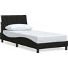 vidaXL Struttura letto senza materasso "Hanko" nero 90x190 cm tessuto