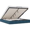 vidaXL Ottoman letto senza materasso blu scuro 180x200 cm velluto
