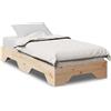 vidaXL Letto in legno massiccio senza materasso Impilabile 75x190 cm