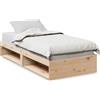 vidaXL Letto da giorno senza materasso 90x200 cm in legno di pino massiccio