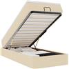 vidaXL Ottoman letto con materasso crema 100x200 cm in tessuto
