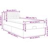 vidaXL Ottoman letto con materasso e LED Taupe 90x200 cm tessuto