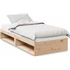 vidaXL Letto da giorno con materasso 90x200 cm in legno di pino massiccio