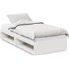 vidaXL Letto da giorno con materasso bianco 90x200 cm in legno di pino massiccio