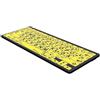 Logickeyboard LKB-LPBY-BTON-DE - Mini - Kabellos - Bluetooth - QWERTZ - Schwarz - Gelb