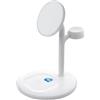 Green Cell MSST-GC-3IN1-W caricatore per dispositivi mobili Cuffie, auricolari, smartphone, smartwatch Bianco Ricarica wireless Auto