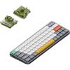 Nuphy - Air60 V2 Tastiera meccanica senza fili QMK/VIA, QWERTY US, 60% Bluetooth a basso profilo / 2,4GHz - Grigio Lunare Muschio