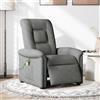 vidaXL Sedia da massaggio elettrica in tessuto grigio scuro
