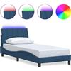 vidaXL Struttura letto senza materasso "Hanko" Blu 90x200 cm tessuto