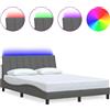 vidaXL Struttura letto senza materasso "Hanko" grigio scuro 140x200 cm tessuto
