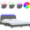 vidaXL Struttura letto senza materasso "Hanko" grigio scuro 160x200 cm tessuto