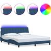 vidaXL Struttura letto senza materasso "Hanko" Blu 180x200 cm tessuto