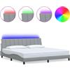 vidaXL Struttura letto senza materasso "Hanko" grigio chiaro 200x200 cm in tessuto