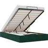 vidaXL Ottoman letto senza materasso verde scuro 120x200 cm velluto
