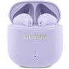 Guess Cuffie Bluetooth Guess Gutwsj14Esgu Tws + Docking Station Viola/viola Logo classico stampato