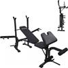 Mobiclinic Panca pesi da allenamento multifunzionale pesi regolabile pieghevole acciaio Dip station Portata fino a 250 kg Rack Supporto barre Pressfit