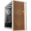 Nox Hummer ELEMENT Semi Tower ATX Vetro temperato USB-C Bianco e legno