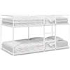 vidaXL Letto a castello senza materasso bianco 90x190 cm acciaio