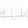 vidaXL Letto da giorno senza materasso bianco 107x203 cm acciaio