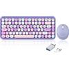 Perixx PERIDUO-713PP IT, set mini tastiera e mouse, design retro vintage, viola