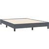 vidaXL Struttura letto senza materasso grigio scuro 140x210 cm velluto