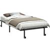 vidaXL Struttura letto senza materasso pieghevole nero 100x200 cm in acciaio