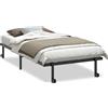 vidaXL Struttura letto senza materasso pieghevole nero 107x203 cm Acciaio