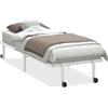 vidaXL Struttura letto senza materasso Pieghevole bianco 75x190 cm acciaio