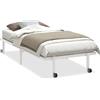 vidaXL Struttura letto senza materasso pieghevole bianco 90x200 cm in acciaio