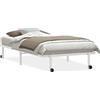 vidaXL Struttura letto senza materasso Pieghevole bianco 100x190 cm acciaio