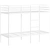 vidaXL Letto a castello senza materasso bianco 80x200 cm in acciaio