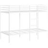 vidaXL Letto a castello senza materasso bianco 90x200 cm acciaio