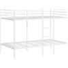 vidaXL Letto a castello senza materasso bianco 100x200 cm acciaio