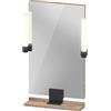 Duravit Sivida miroir, noir diamant mat, 450x36x650mm, éclairage à poser, interrupteur à détecteur, raccordement au réseau, SV74200BD550000, SV74200BD550000